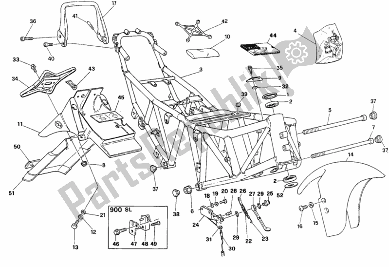 Wszystkie części do Ramka Dm 012263 Ducati Supersport 900 SS 1997